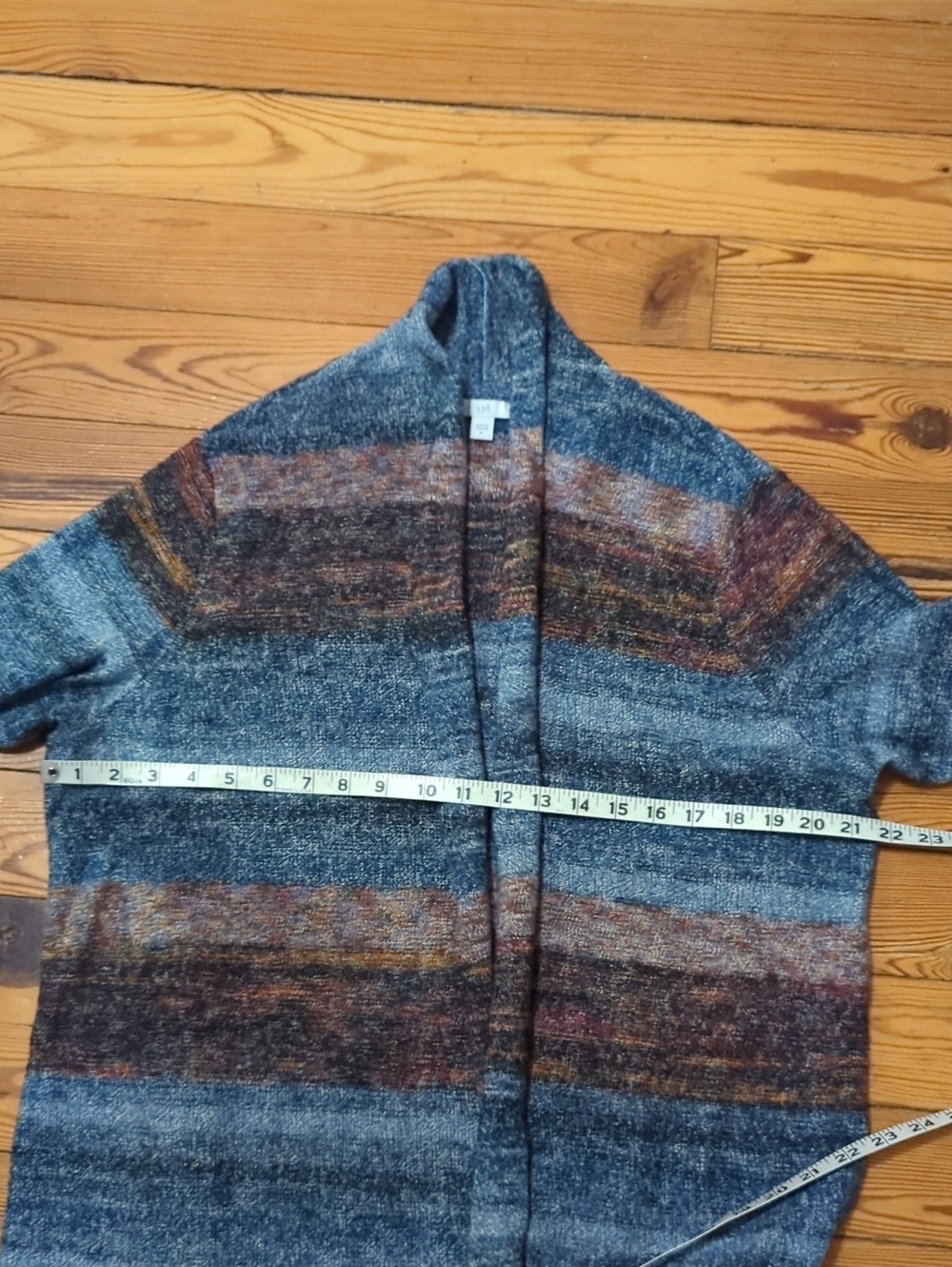 J. Jill - Cotton Striped Space Dyed Duster Sweater - Picture 10 of 10